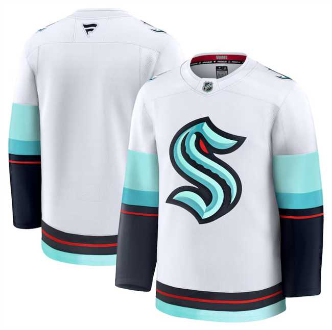 Men%27s Seattle Kraken Blank White 2024-25 Away Stitched Hockey Jersey Dzhi